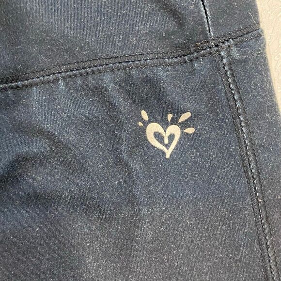 Justice Active Girls Plus 18 Black Gray Ombre Mesh Panel Leggings - Picture 7 of 8